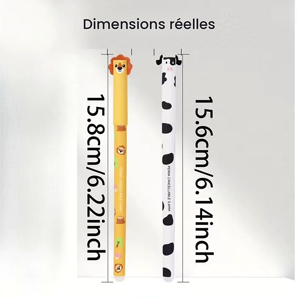 Dimensions des stylos Crayonimo : 15,6 à 15,8 cm