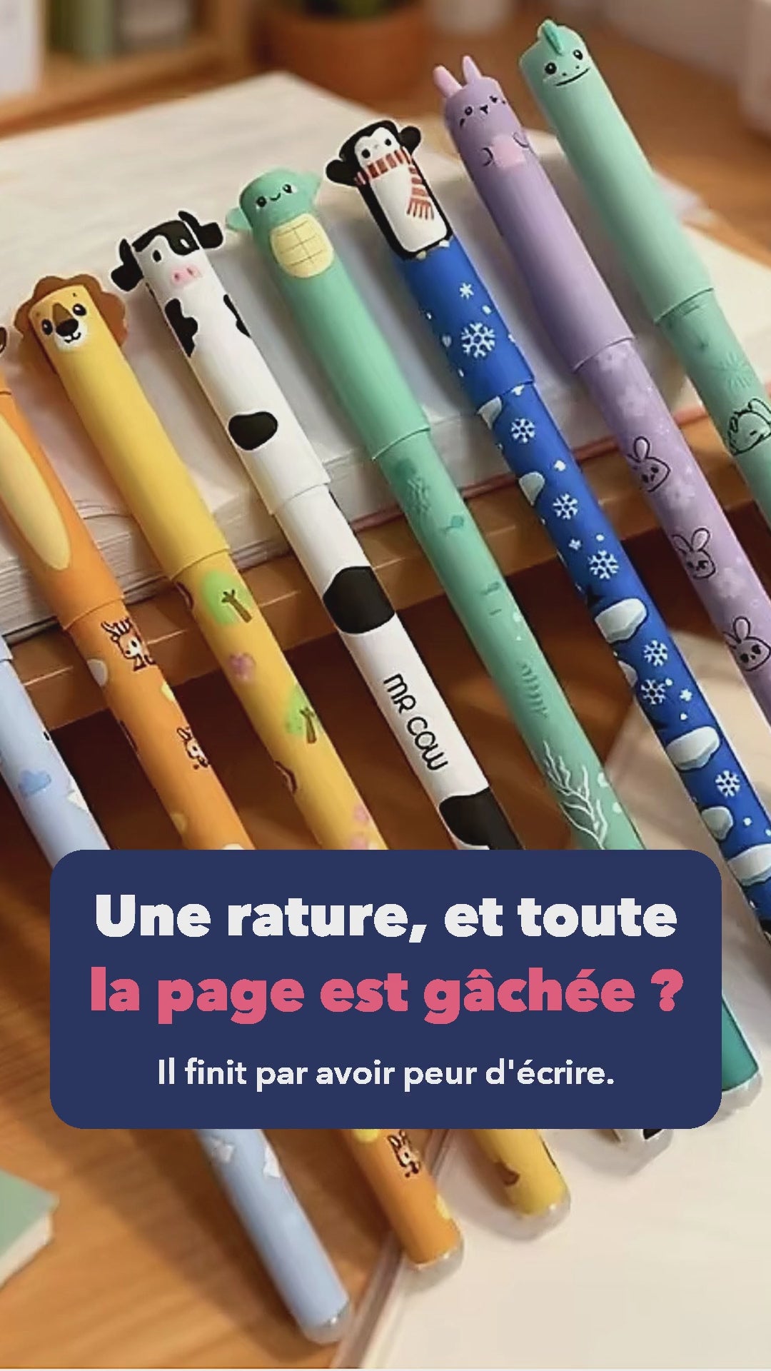 Vidéo : les stylos effaçables à personnages Crayonimo